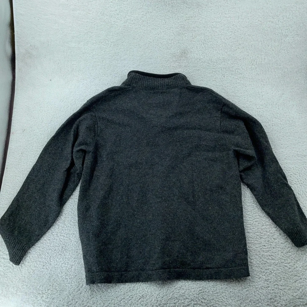 Woolrich Sweater FITS XL Gray Half Zip Pullover Wool Blend‎